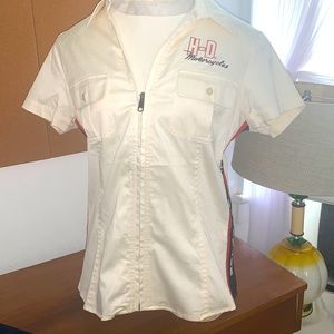 HARLEY DAVIDSON  zip up blouse